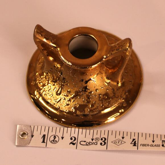 Holley Ross Distinguished China 22K Gold Overlay Candle Holders Sett of 2 - Picture 6 of 6